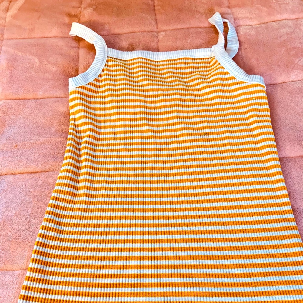 Yellow/White crop top